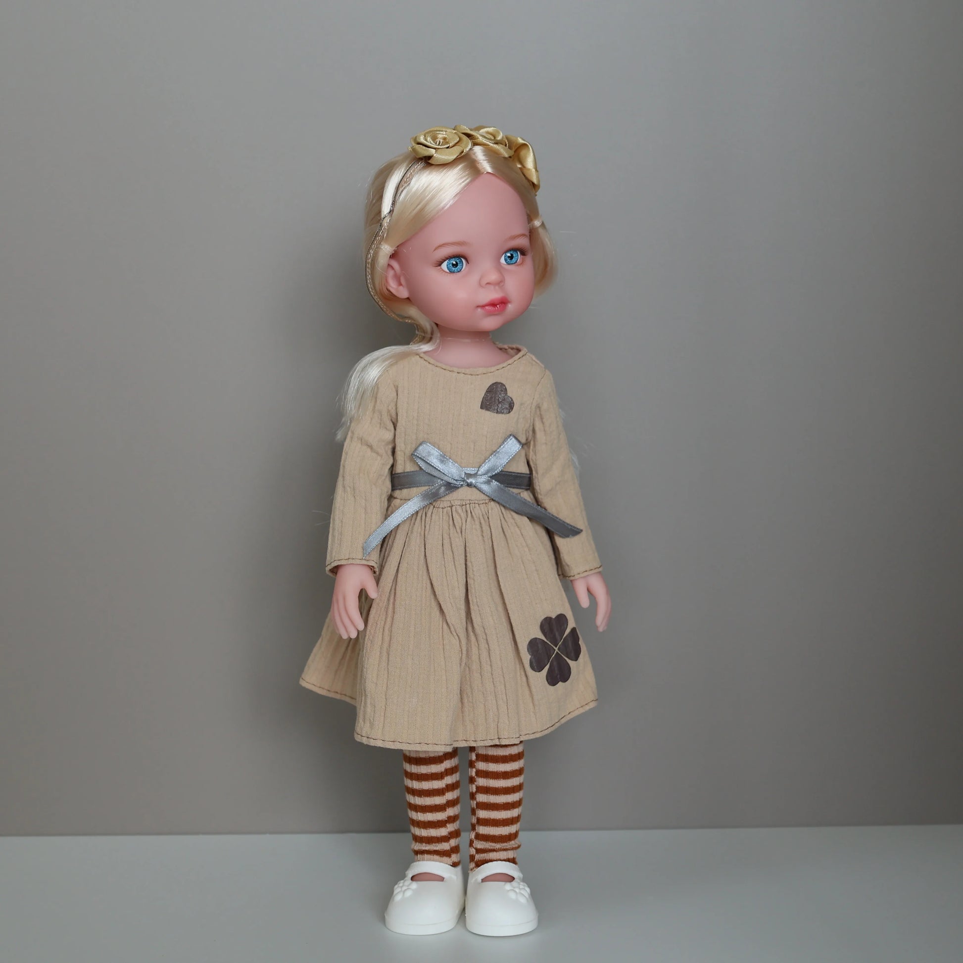 13 Inch Girls Doll Toys,Realistic Movable Figure Doll with Clothes Shoes Kids Toys Birthday Gifts