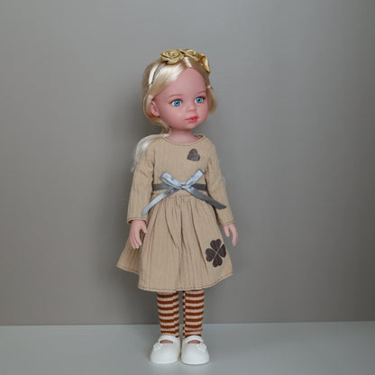 13 Inch Girls Doll Toys,Realistic Movable Figure Doll with Clothes Shoes Kids Toys Birthday Gifts