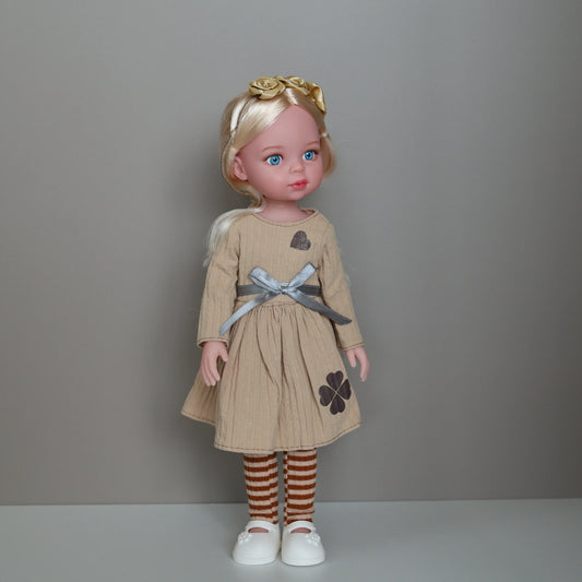 13 Inch Girls Doll Toys,Realistic Movable Figure Doll with Clothes Shoes Kids Toys Birthday Gifts