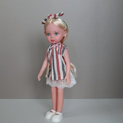 13 Inch Girls Doll Toys,Realistic Movable Figure Doll with Clothes Shoes Kids Toys Birthday Gifts