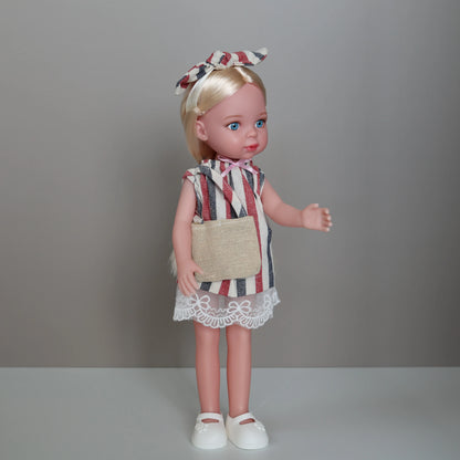 13 Inch Girls Doll Toys,Realistic Movable Figure Doll with Clothes Shoes Kids Toys Birthday Gifts