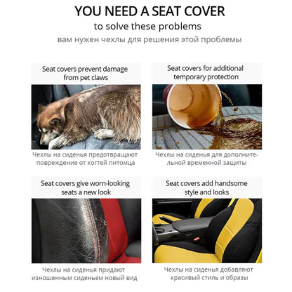 Universal Car Seat Covers Black Fashions Sports Seat Covers PVC Fabric Car Seat Cover Universal Interior Accessories