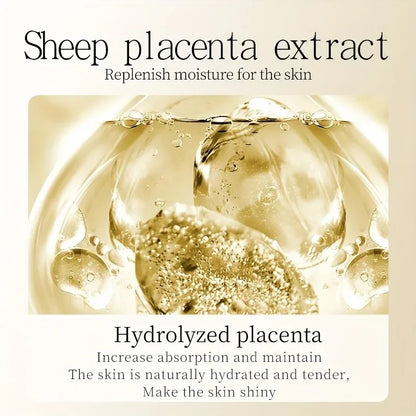6 PCS Sheep Placenta Skincare Gift Set - Active Firming Hydrating Anti-Aging Facial Care,Toner,Essence Cream for Ms & Gifts