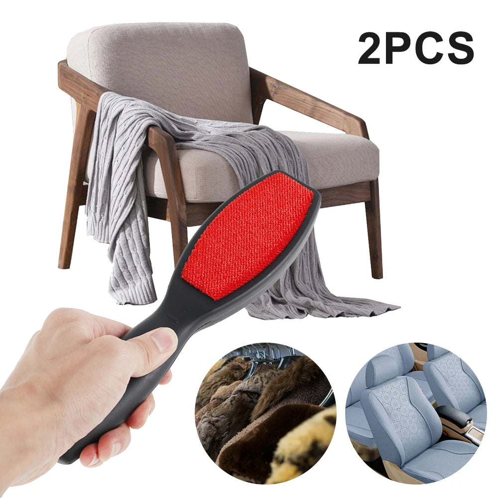 2Pcs Lint Brush Double-Sided Lint Brush Clothes Brush Pet Hair Remover Fur Dog Catbrush Lint Removal Brush for Couch Furniture