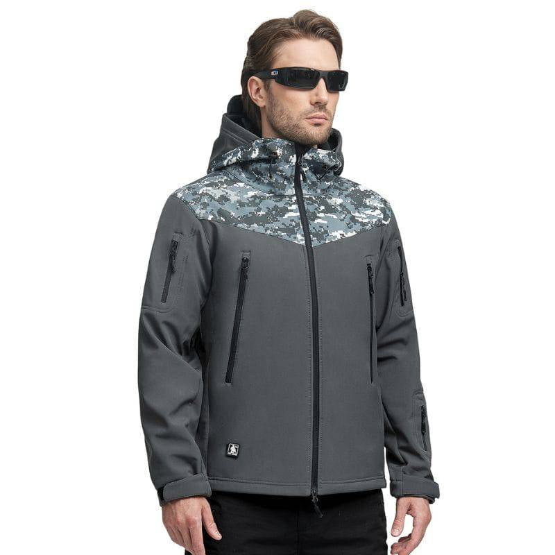 SHARKSKIN Men’S Warm Waterproof Softshell Tactical Hiking Jacket
