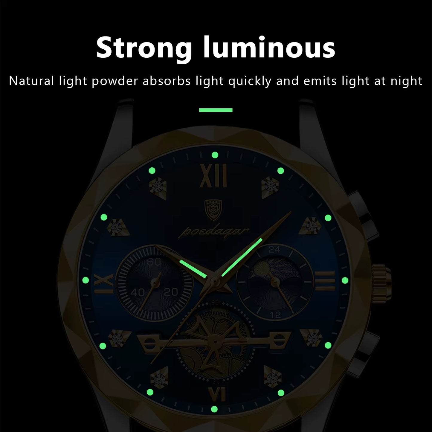 Luxury Man Wristwatch Chronograph Waterproof Luminous Men Watch Stainless Steel High Quality Sport Men'S Quartz Watches