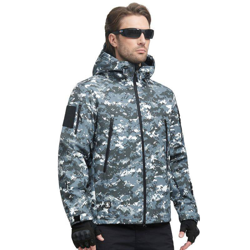 SHARKSKIN Men’S Warm Waterproof Softshell Tactical Hiking Jacket