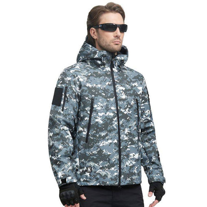 SHARKSKIN Men’S Warm Waterproof Softshell Tactical Hiking Jacket