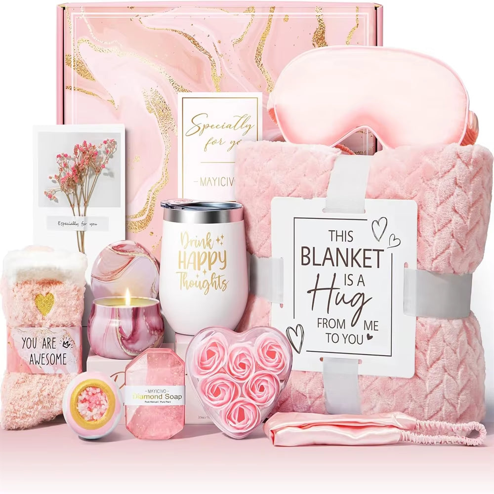 Birthday Gifts for Women Happy Gift Basket for Women Birthday Gifts Female Birthday Gift for Sister Coworker Her Bestie
