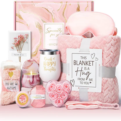 Birthday Gifts for Women Happy Gift Basket for Women Birthday Gifts Female Birthday Gift for Sister Coworker Her Bestie