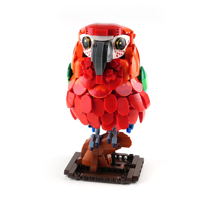 GK107 Macaw Building Blocks Simulated Birds Cute Cartoon Parrot Model with Recording & Playing Sound Function Kids Toys Gifts