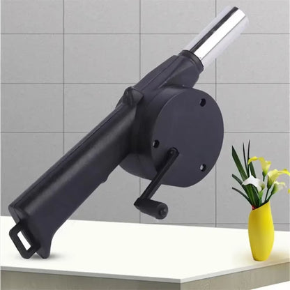 Mini Hand-Cranked Air Blower Portable BBQ Grill Fire Bellows Barbecue Fan for Picnic Camping Outdoor Grilling Essentials