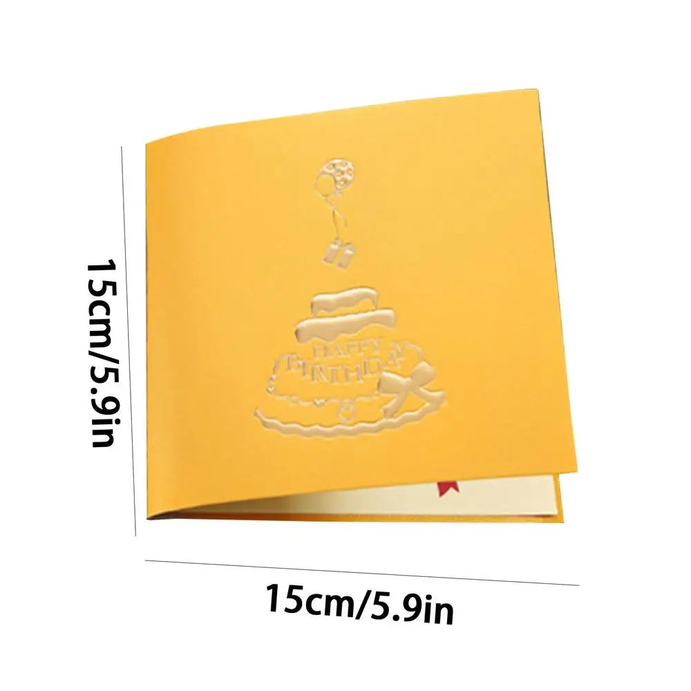 Unique 3D Happy Birthday Card Music Light Greeting Card with Popup Birthday Cake Colourful Happy Birthday Cards Birthday