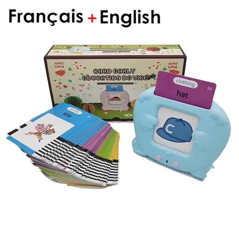 Early Education Flash Card Learning Toys Talking Flashcards for Kids Preschool English Learning German Spanish French