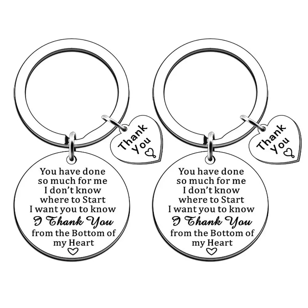 2022 Thank You Gift Keychain Office Appreciation Gifts for Coworker Boss Keychain Mom Dad Daughter Son Friendship Best Friend