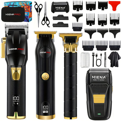 HIENA Men’S Black Electric Grooming Kit (1–4Pcs)