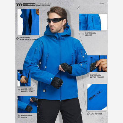 SHARKSKIN Men’S Warm Waterproof Softshell Tactical Hiking Jacket