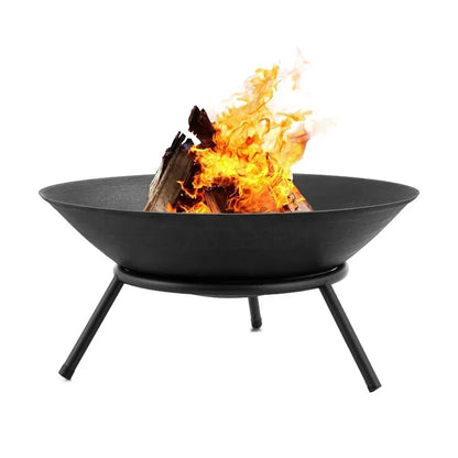 Large Cast Iron Firepit for Garden Modern Fire Pit Outdoor Fireplace Patio Terrace Camping 60Cm