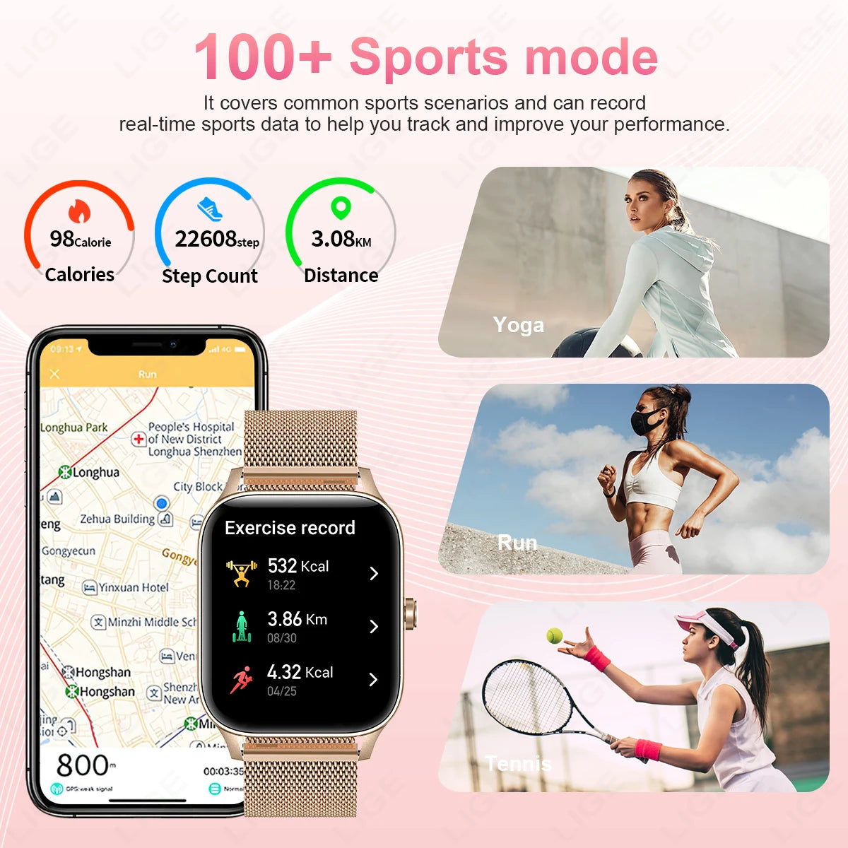 New Smart Watch Men 2026 Bluetooth Call Custom Watch Face Women’S Health Monitor Watches Heart Rate Waterproof Sports Smartwatch