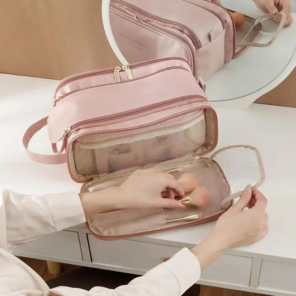 Make up Bags for Women Traveling Makeup Case Cosmetic Organizer Waterproof Makeup Organizer Bag with Handle Travel Cosmetic Bag