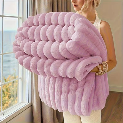 1 Pc  Blankets 3 Size for Bed, 300GSM Soft & Warm Fleece Blanket, This Stylish Throw Blanket for All Season 2Lbs