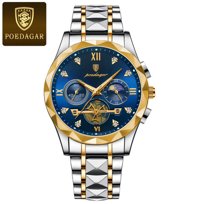 Luxury Man Wristwatch Chronograph Waterproof Luminous Men Watch Stainless Steel High Quality Sport Men'S Quartz Watches