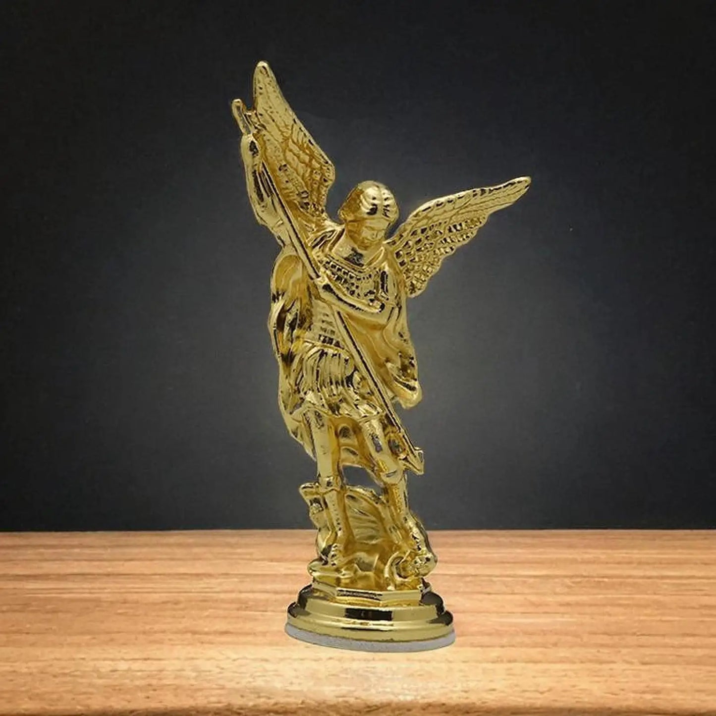 1Pc Figure Statue Defeated Lucifer Tramples Statue Home Decoration Religious Collectible Figure Arcangel Statue Angel Sculpture