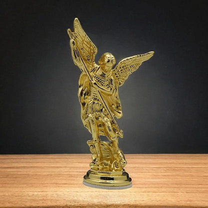 1Pc Figure Statue Defeated Lucifer Tramples Statue Home Decoration Religious Collectible Figure Arcangel Statue Angel Sculpture