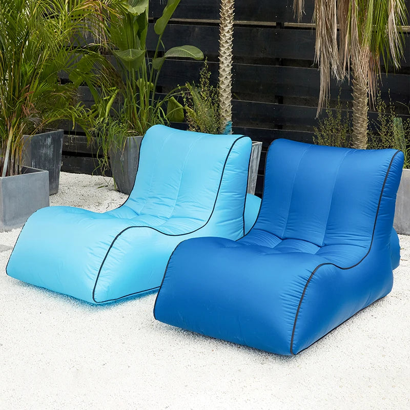 Inflatable Bean Bag Sofa Outdoor Beach Chairs Beanbag Lounger Air Lazy Chair