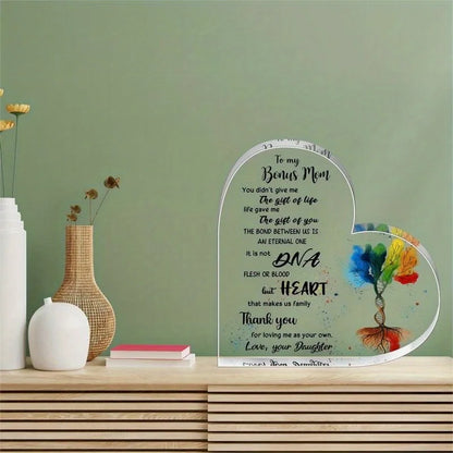 Tree of Life Bonus Mom Gift - Motivational Acrylic Plaque for Special Occasions