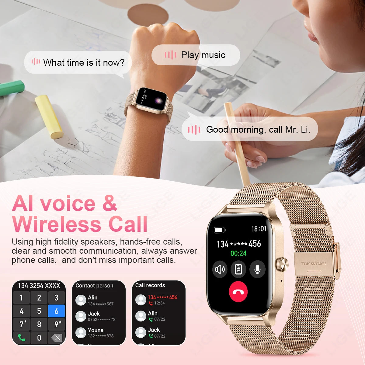 New Smart Watch Men 2026 Bluetooth Call Custom Watch Face Women’S Health Monitor Watches Heart Rate Waterproof Sports Smartwatch
