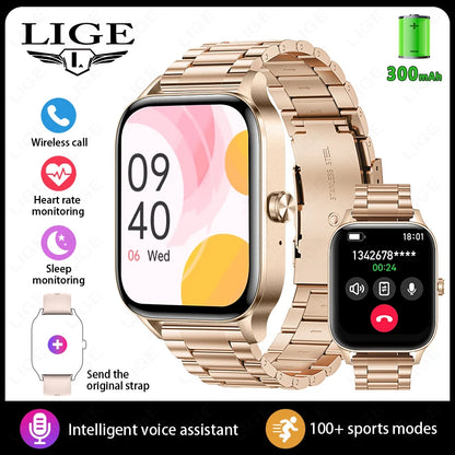 New Smart Watch Men 2026 Bluetooth Call Custom Watch Face Women’S Health Monitor Watches Heart Rate Waterproof Sports Smartwatch