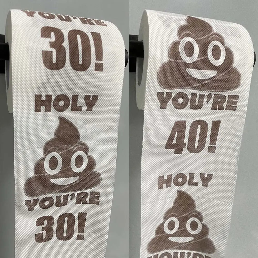 1 Roll Room Supplies Decor Tissue Birthday Gifts Toilet Paper Funny Birthday Rolls Roll Printed Funny Paper Towel