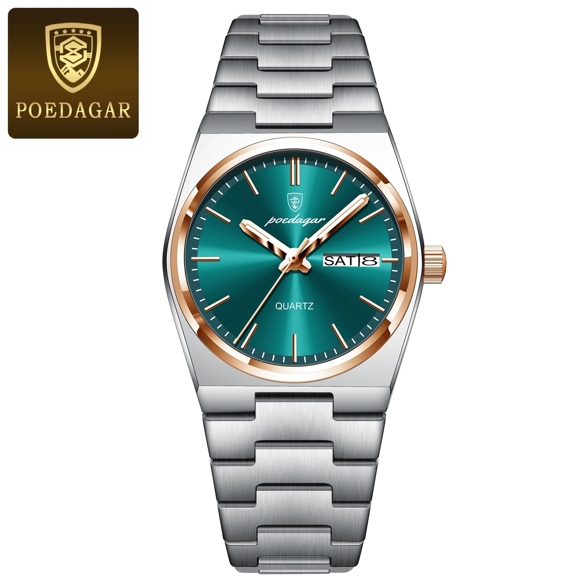 Top Luxury Woman Quartz Watch Waterproof Luminous Date Week Ladies Watch Stainless Steel Casual Elegant Women’S Watches