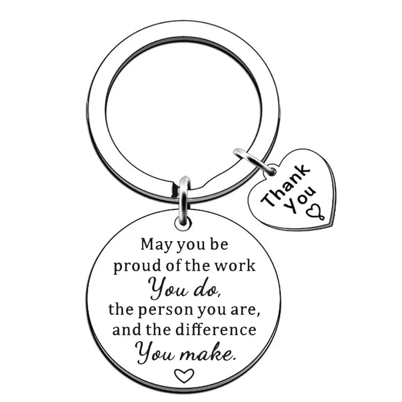 2022 Thank You Gift Keychain Office Appreciation Gifts for Coworker Boss Keychain Mom Dad Daughter Son Friendship Best Friend