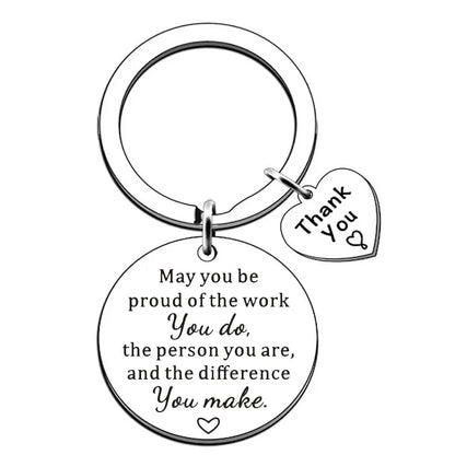 2022 Thank You Gift Keychain Office Appreciation Gifts for Coworker Boss Keychain Mom Dad Daughter Son Friendship Best Friend