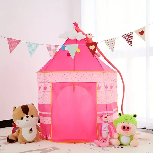 Night Sky Design Children'S Play House Tent, Cute Castle for Little Boy'S and Girls