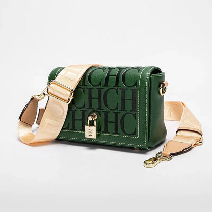 Womens Shoulder Bag Luxury Brand 2025 Fashion Solid Color Printed Handbag Fashion Design Model Metal Accessories Buckle
