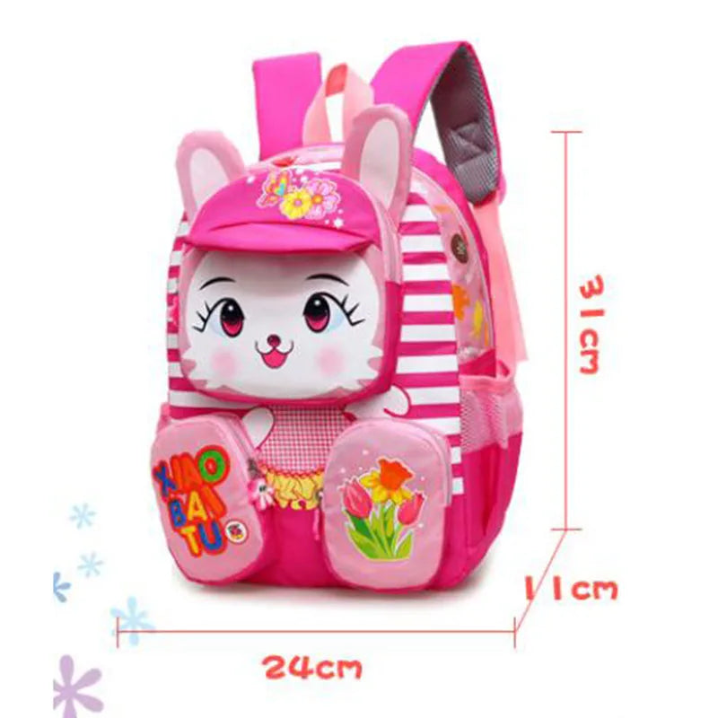New 3D Kid School Backpack for Girls Boys Rabbit Tiger School Bags Children'S Kindergarten Backpacks Mochila Infantil