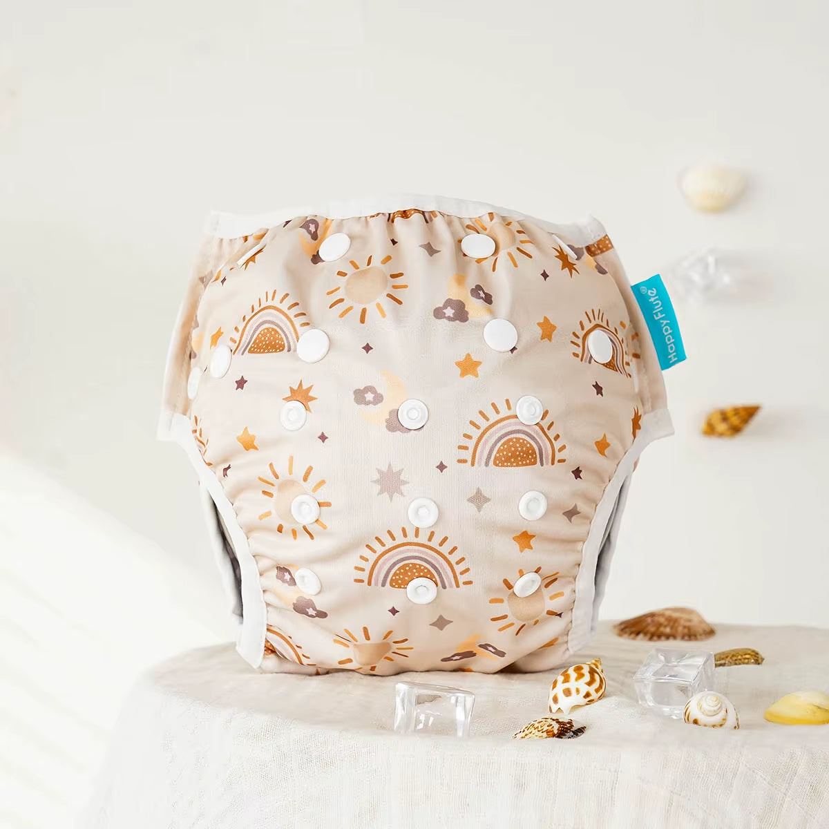 Happyflute Baby Swim Diapers Reuseable Washable & Adjustable for Swimming Lesson & Baby Shower Gifts