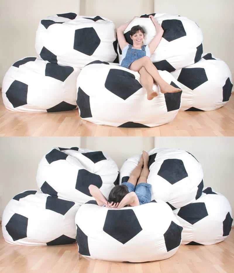 Beanbag Sports Oxford Football Basketball BEAN BAG Chair Lazy Sofa Recliner (No Filling) Sofa for Gaming