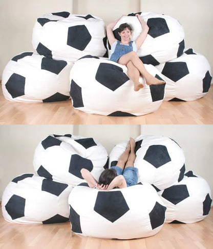 Beanbag Sports Oxford Football Basketball BEAN BAG Chair Lazy Sofa Recliner (No Filling) Sofa for Gaming