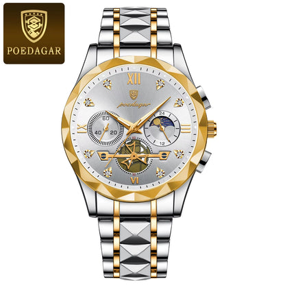 Luxury Man Wristwatch Chronograph Waterproof Luminous Men Watch Stainless Steel High Quality Sport Men'S Quartz Watches