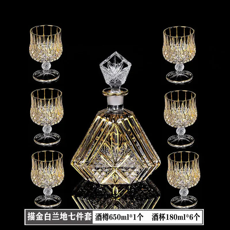 Luxury Crystal Glass Cup, Whiskey and Brandy Wine Glass, Beer Cup, Bar, Hotel Party, Drinking Ware , Home Decoration Accessories