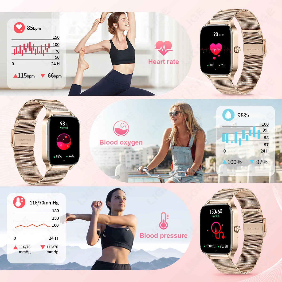 New Smart Watch Men 2026 Bluetooth Call Custom Watch Face Women’S Health Monitor Watches Heart Rate Waterproof Sports Smartwatch