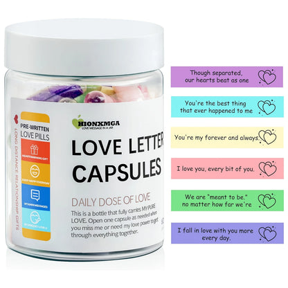 Party Kit-Affirmation Message Bottle with 60-90 Quotes - Romantic Gift for Couples, Birthdays, Anniversaries & Special Occasions