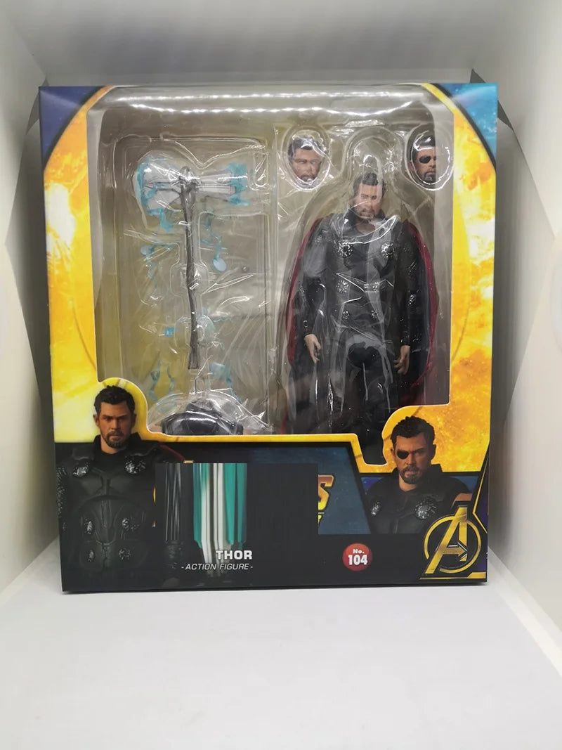 Mafex Thor Action Figure 104# Collectible for Kids Toys Gifts Brinquedos