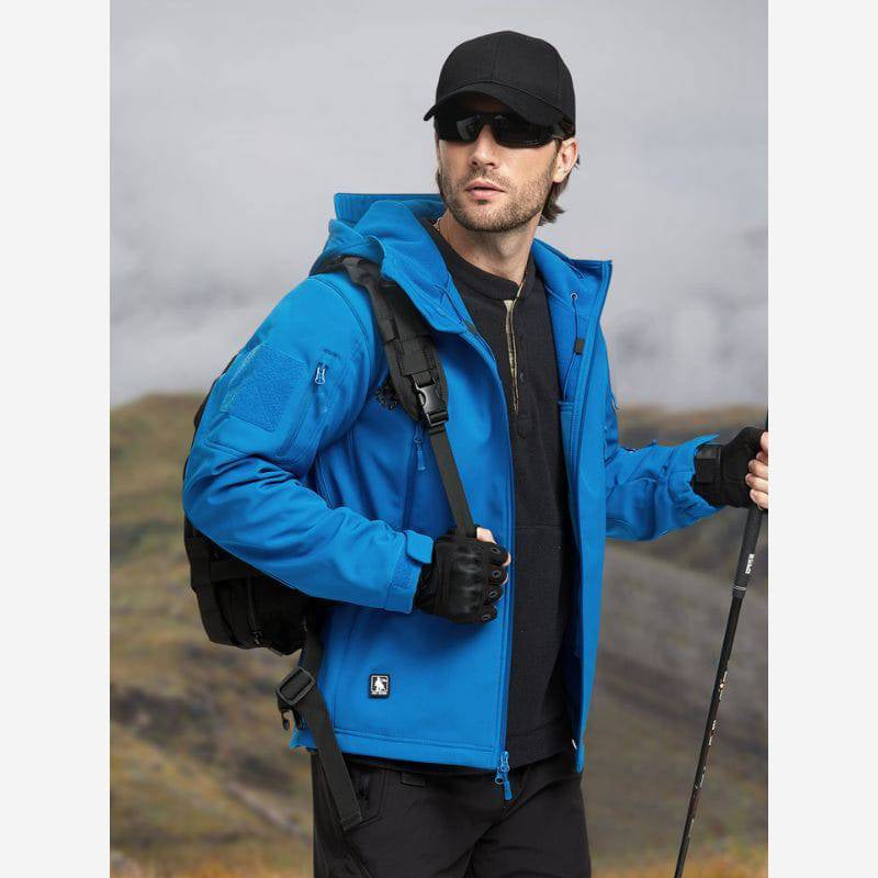 SHARKSKIN Men’S Warm Waterproof Softshell Tactical Hiking Jacket