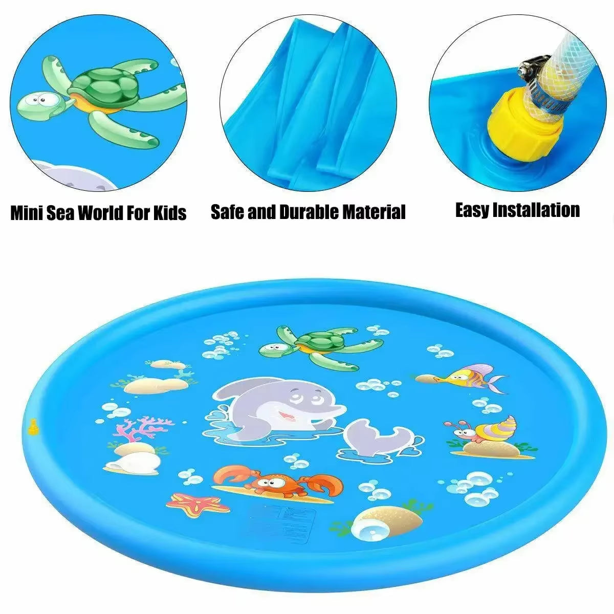 100/170Cm Children Play Inflatable Water Sprinkler Pad Beach Spray Mat Outdoor Game Toy Lawn Swimming Pool Mat Kids Toys