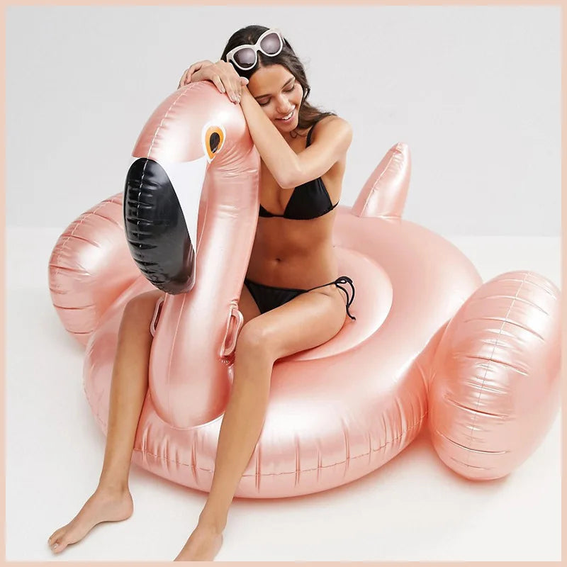 Flamingo Pool Float Fun Beach Floaties Inflatable Swimming Pool Toys Floating Bed Summer Pool Raft Lounger Floating Mat